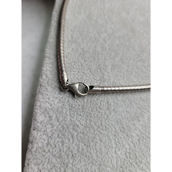 Vintage 925 Italy Sterling Silver Snake Chain Necklace Size 16 Inches Tested - Picture 7 of 16